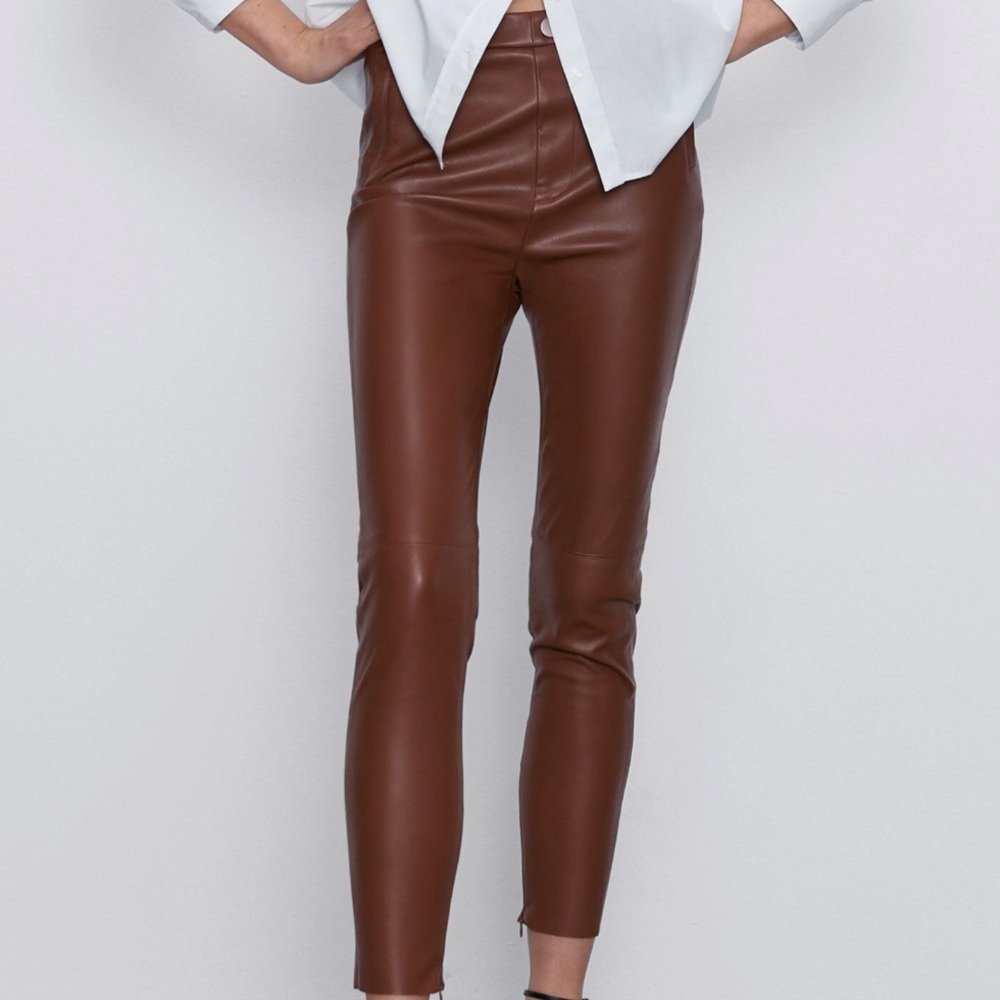 Zara faux leather leggings